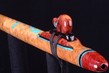 York Gum Burl Native American Flute, Minor, Mid F#-4, #H3K